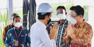 Jokowi Resmikan Pabrik Baja Krakatau Steel Posco